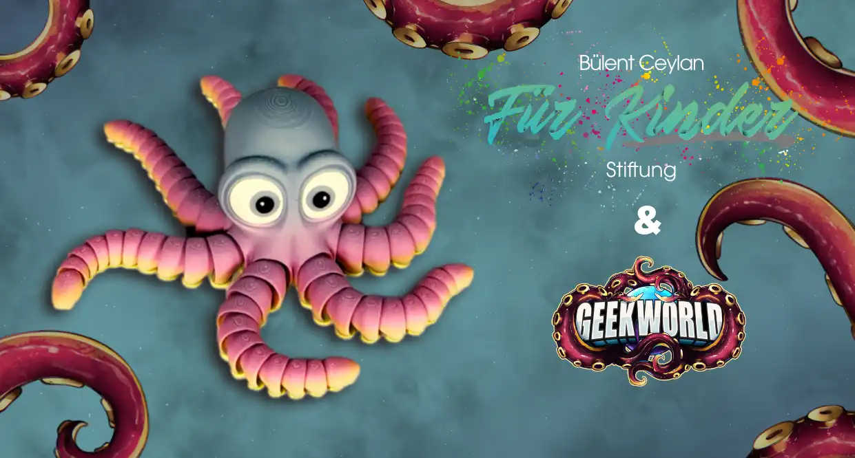 Geeky Kraken Kooperation GEEKWORLD & Bülent Ceylan für Kinder Stiftung