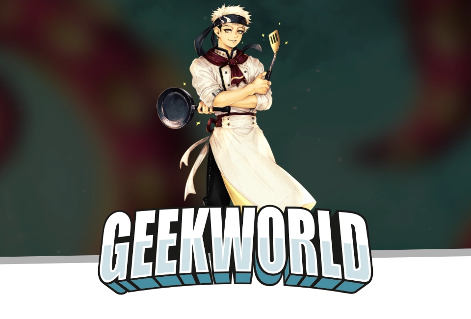 Two Cosplay Character with Geekworld Logo