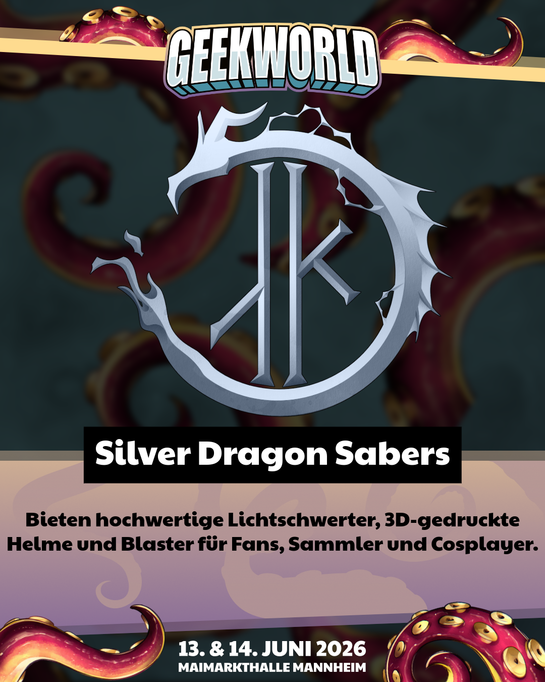 Silver Dragon Sabers sind auf der GEEKWORLD.