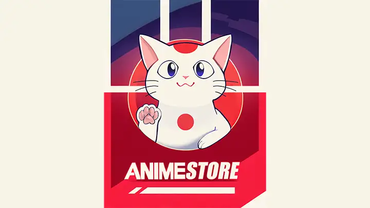 Animestore Logo with a Manga-Cat
