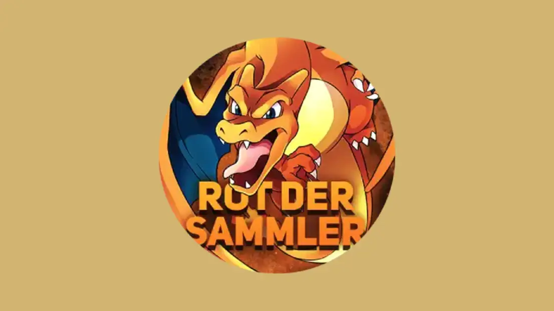 Rot der Sammler Logo Banner mit Comic Drachen
