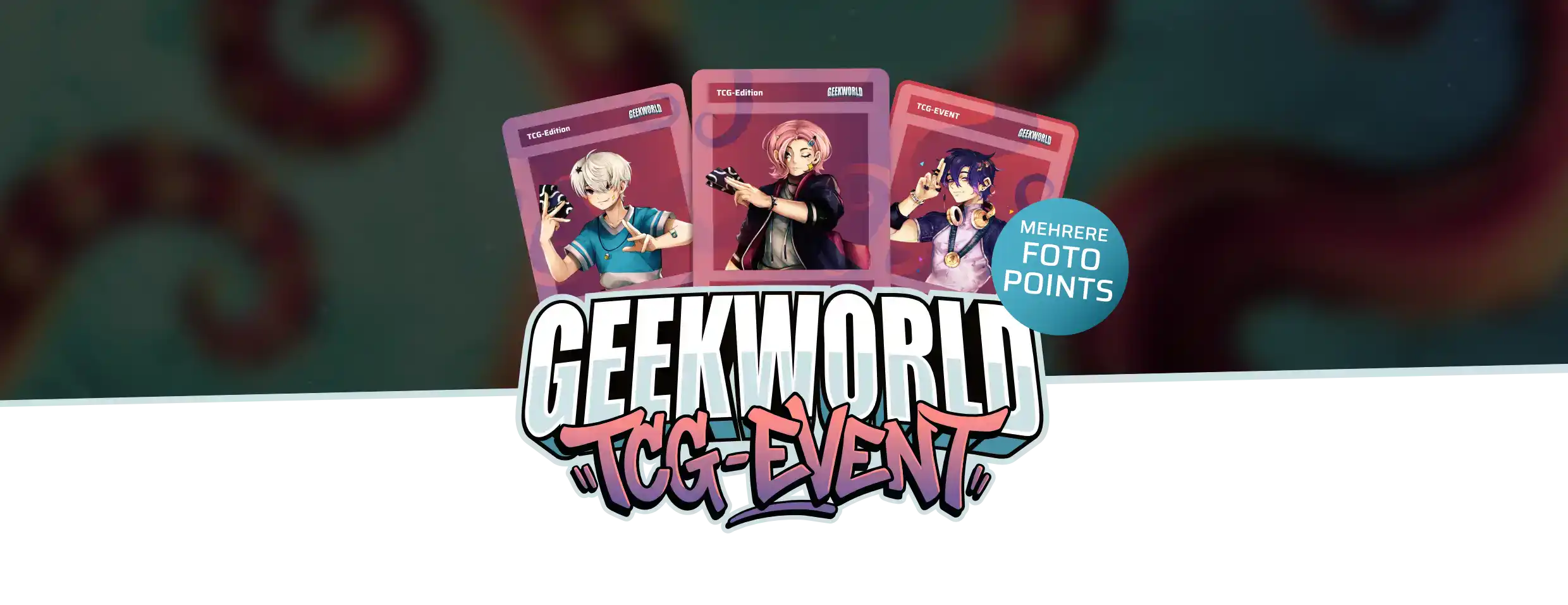 GEEKWORLD Header Image with the two main characters of the Geekworld