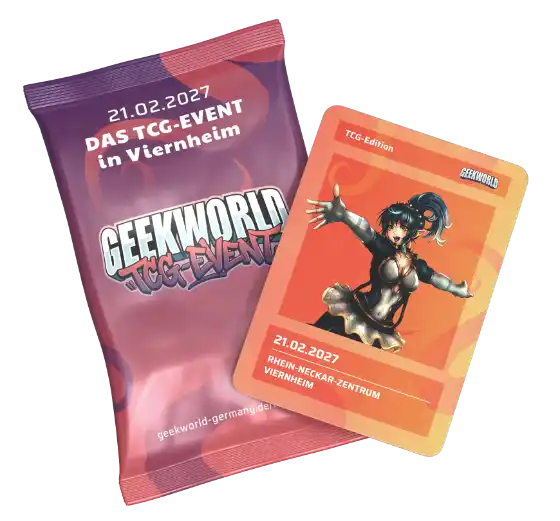 GEEKWORLD TCG-Event Booster-Pack und Trading Card
